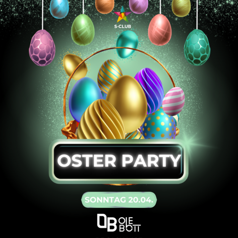 Osterparty 2025 - Der Abriss am
Ostersonntag!
Sonntag, 20. April | Start: 23 Uhr
Wir feiern die Nacht der Nächte - und das am Ostersonntag!
Mit dabei: Special Guest DJ Ole Bott aus der legendären Posthalle Würzburg - bekannt für seine energiegeladenen Sets und garantiertem Abriss!
Musik? Ein wilder Ritt durch die Musikgeschichte - von Klassikern bis aktuellen Partybängern - alles dabei, was euch zum Feiern bringt!
Nur für ein cooles Publikum ab 18 - wir feiern mit Stil, Energie und Liebe zur Nacht!
Support kommt von unserem Resident DJ Sascha Ice - gemeinsam bringen sie den Club zum Beben!
Specials & Facts:
Einlass: ab 23 Uhr
Mindestalter: 18 Jahre
08
Girls: Eintritt frei bis 1 Uhr (yes, free!)
Studierende: zahlen nur 5 € mit Ausweis (gönnt euch!)
Pack die Crew ein und seid dabei - es wird heiß, wild und unvergesslich!
